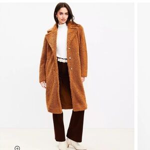 LOFT Long Teddy Coat